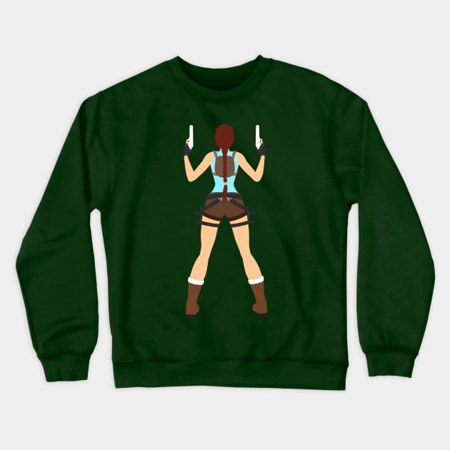 Lara Croft Crewneck Sweatshirt by Keith_Byrne
